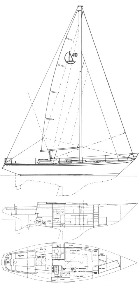 Alc 40 le comte sailboat under sail