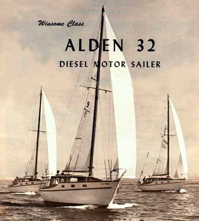 Alden 32 motor sailer sailboat under sail