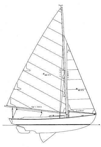 Alerion sailboat under sail