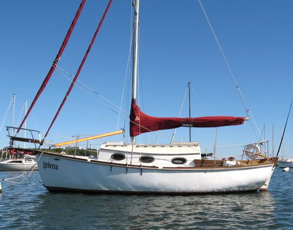 Allegra 24 sailboat under sail