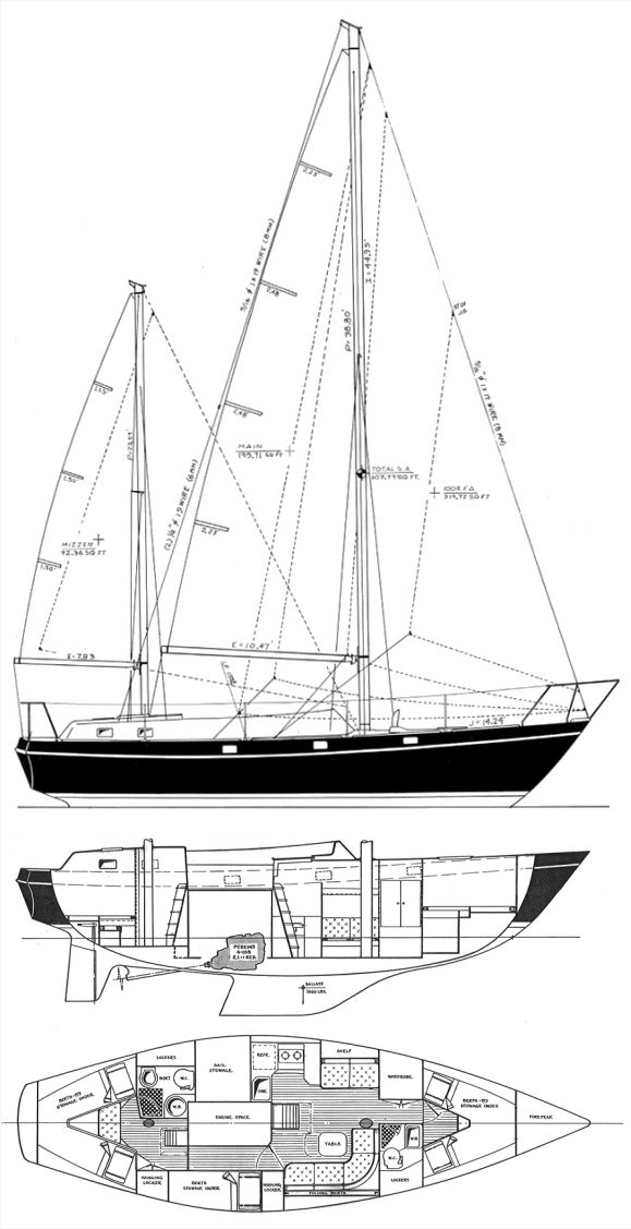Alpa 36 ms sailboat under sail