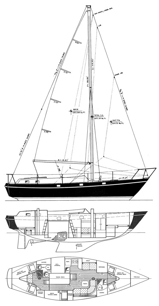 Alpa 38 sailboat under sail