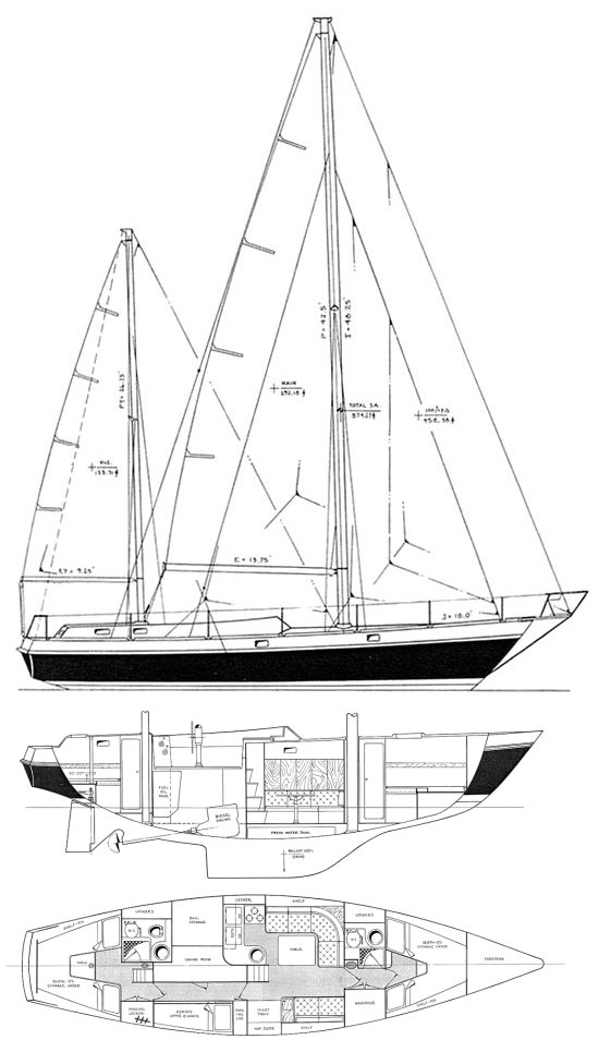 Alpa 42 sailboat under sail
