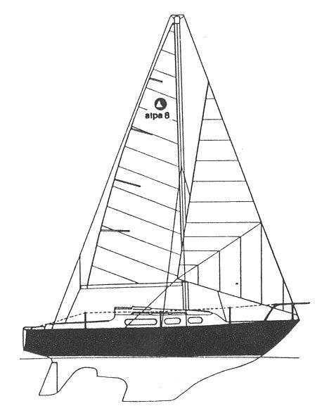 Alpa a8 sailboat under sail