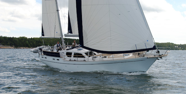 Nauticat 525 sailboat under sail