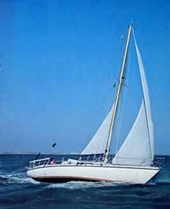 Kirk 36 amel sailboat under sail