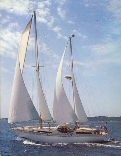 Maramu Amel sailboat under sail
