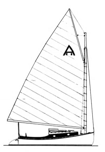Americat 22 sailboat under sail