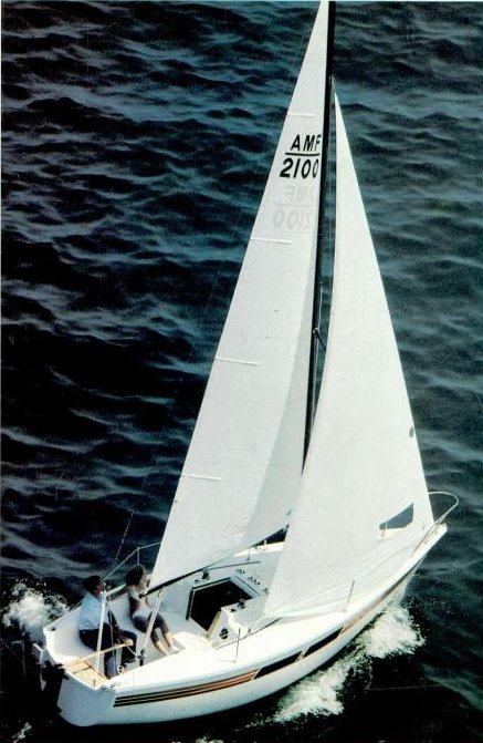 Amf 2100 sailboat under sail