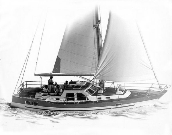 Amphitrite 45 ms wauquiez sailboat under sail