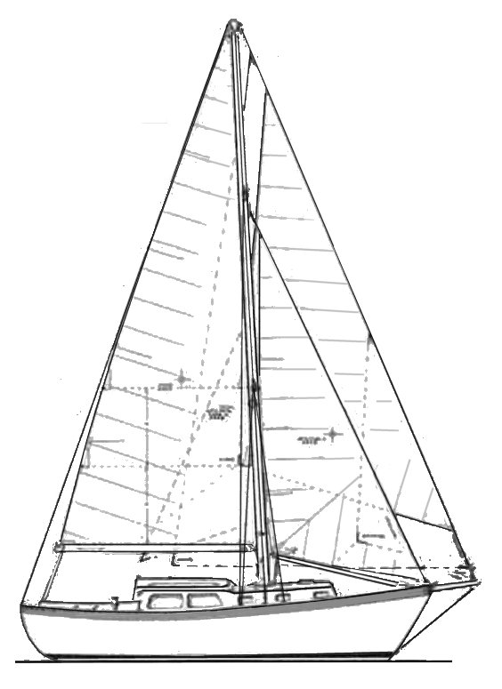 Anastasia 32 sailboat under sail