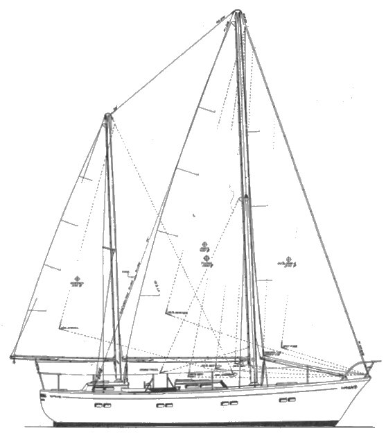 Andromeda 48 sailboat under sail