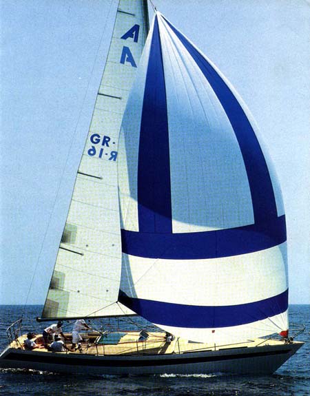 Ansa 42 sailboat under sail