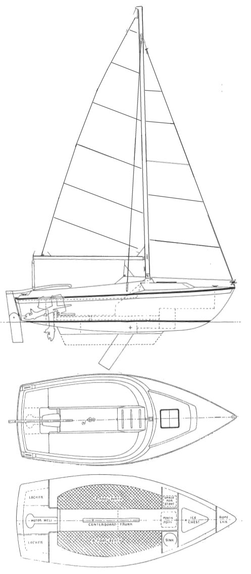 Antares 17 sailboat under sail