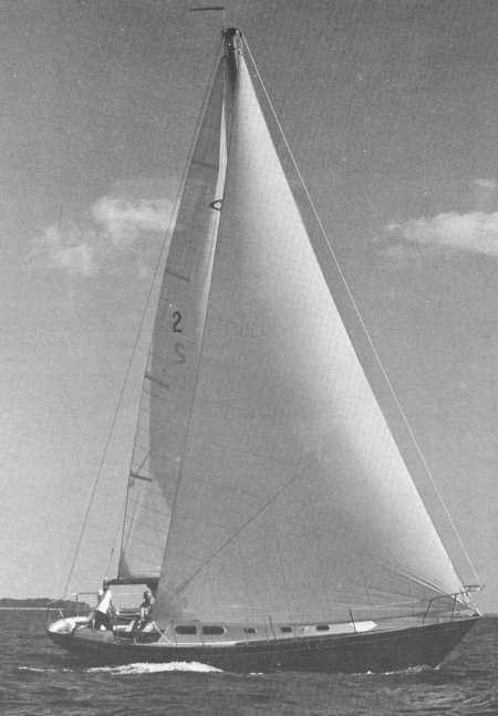 Apache 37 chris craft sailboat under sail