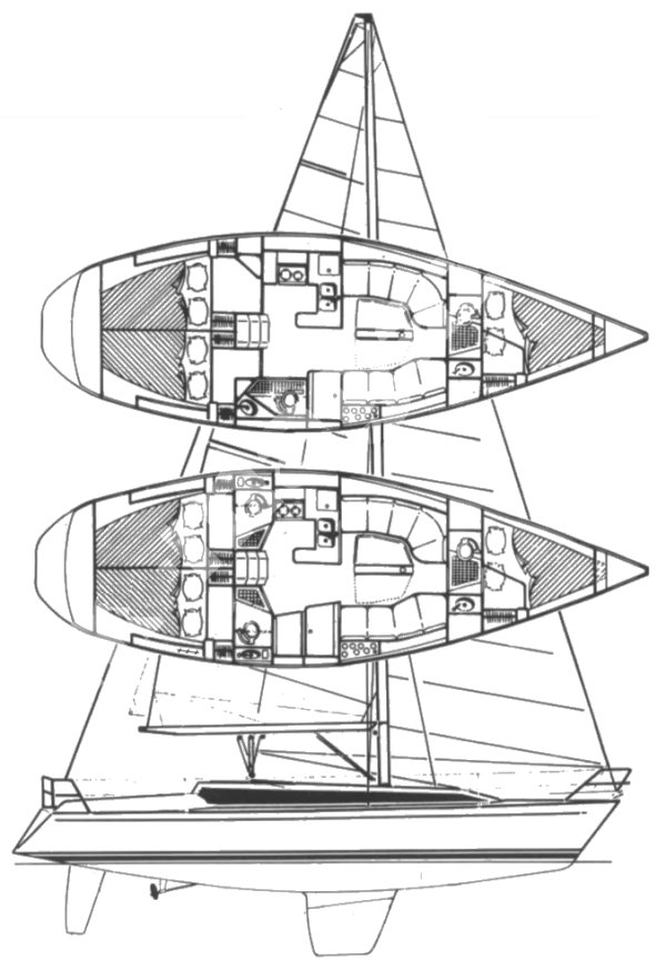 Apollo 12 sailboat under sail