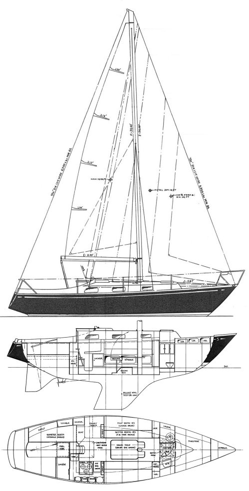 Aqua 30 sailboat under sail