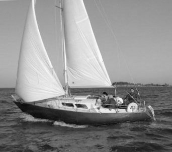 Arabesque 26 sailboat under sail