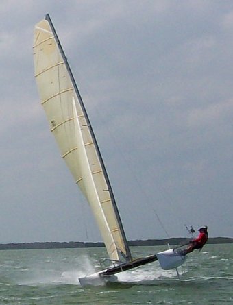 Arc 22 sailboat under sail