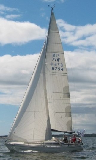 Arcona 36 sailboat under sail