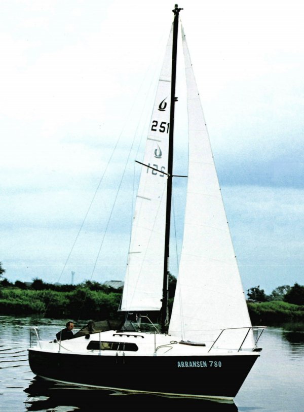 Arransen 780 sailboat under sail