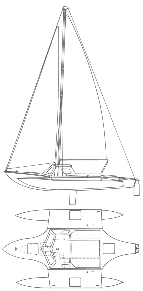 Arrowhead 24 sailboat under sail