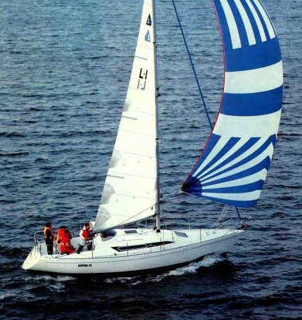 Artina 33 sailboat under sail