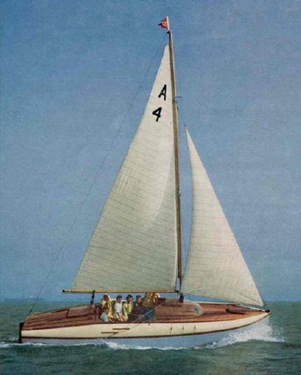 Atalanta 26 sailboat under sail
