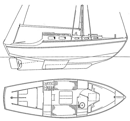 Athena 26 sailboat under sail