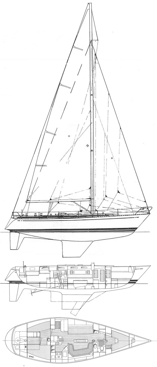 Avance 40 sailboat under sail