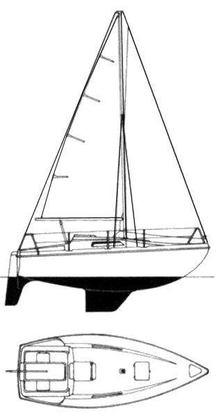 Balaton 21 sailboat under sail