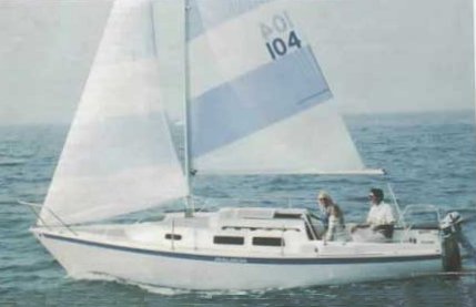 Balboa 24 sailboat under sail