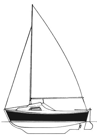 Baleinier junior sailboat under sail