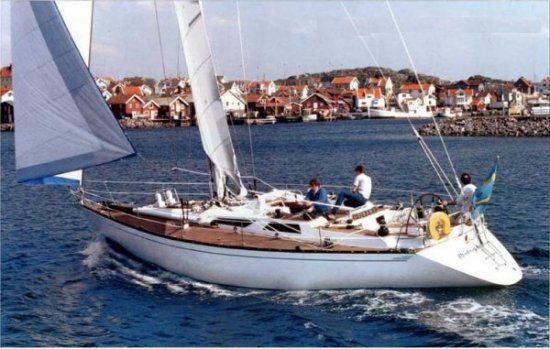 Baltic 48 dp sailboat under sail