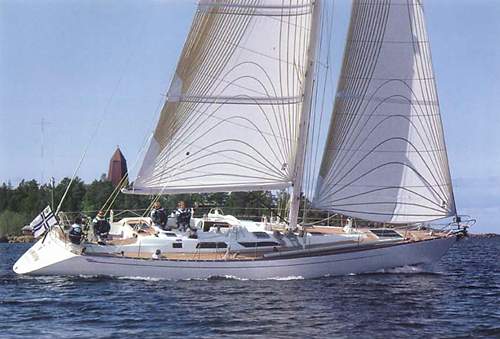 Baltic 52 sailboat under sail