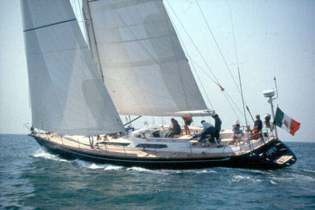 Baltic 64 sailboat under sail
