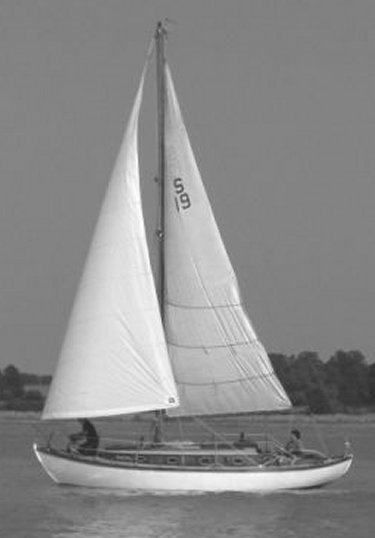 S class bangor sailboat under sail