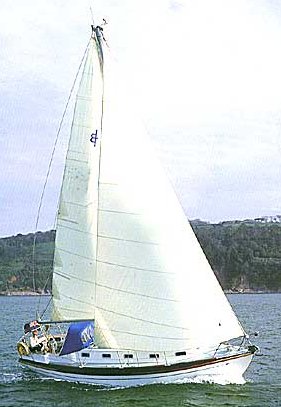 Barbican 33 sailboat under sail