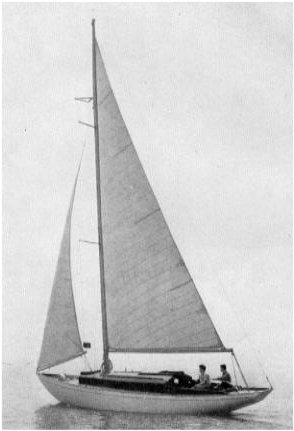 Barnacle 34 sailboat under sail