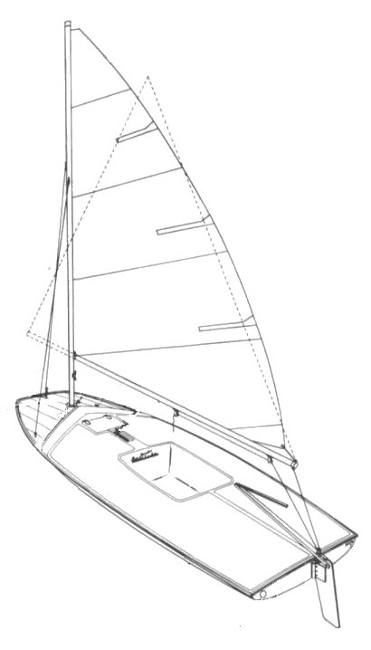 Barracuda 13 sailboat under sail