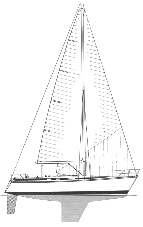 Bavaria 1130 sailboat under sail