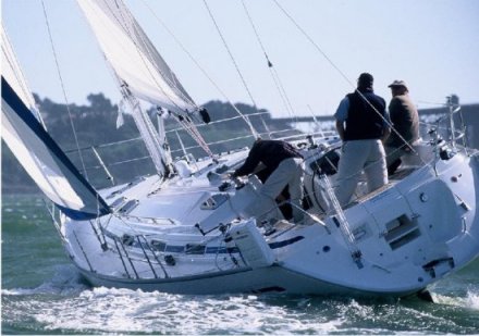 Bavaria 40 jj sailboat under sail
