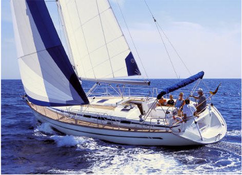 Bavaria 44 sailboat under sail