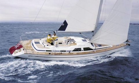 Bavaria ocean 47 cc sailboat under sail