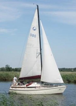 Bavaria 890 sailboat under sail