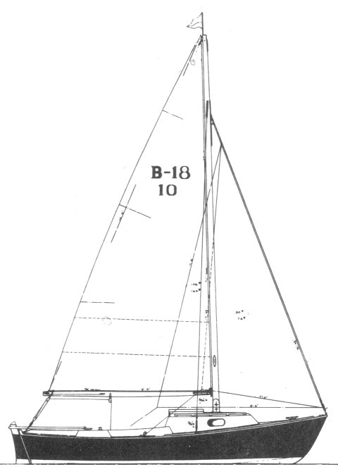 Baymaster 18 sailboat under sail