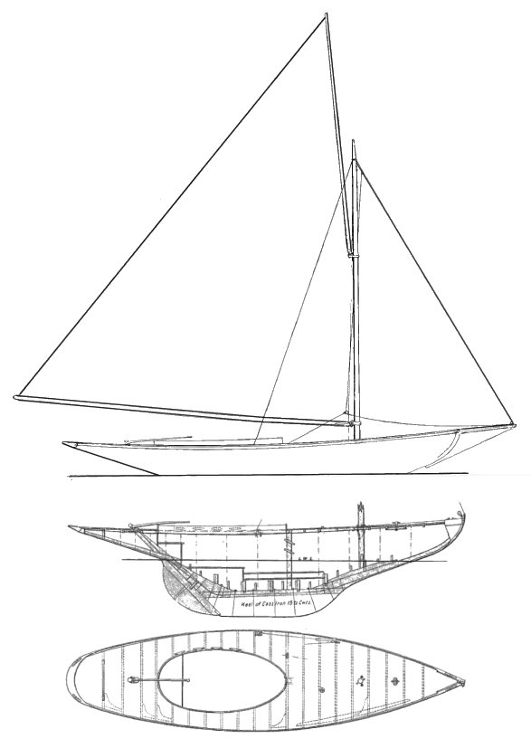 Belfast lough one design class ii sailboat under sail