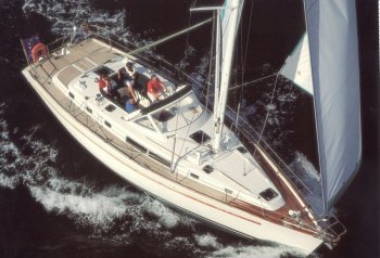 Beneteau 44 cc sailboat under sail
