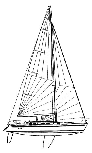 First 45 f5 Beneteau sailboat under sail