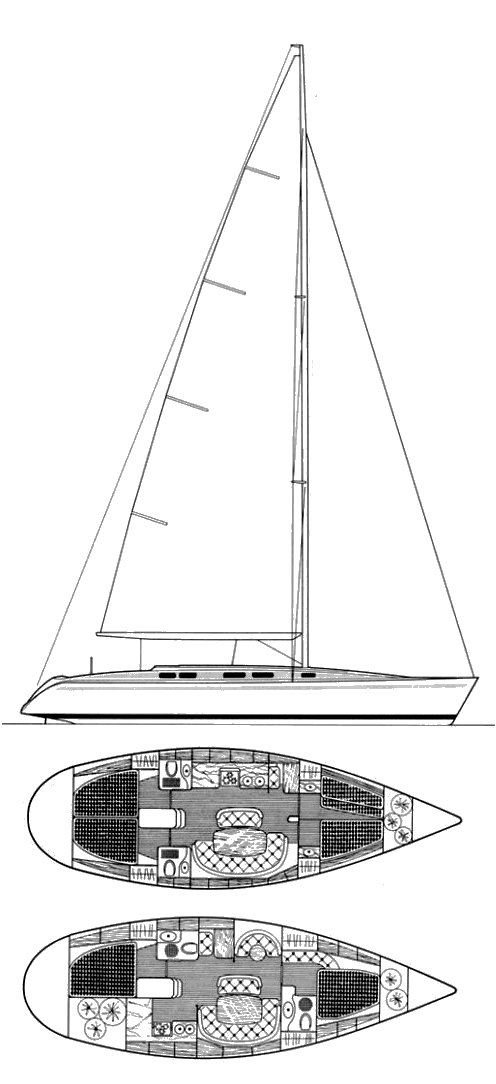 First 45 Beneteau Farr sailboat under sail